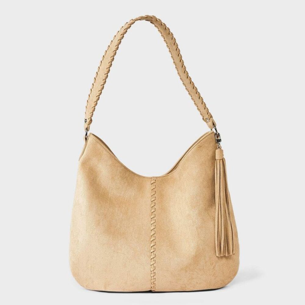 Universal Thread - Western Faux Suede with Tassel Shoulder Bag Purse  Tan